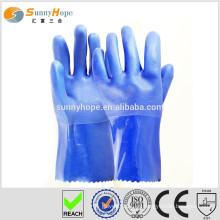 Guantes de pvc azul transparente